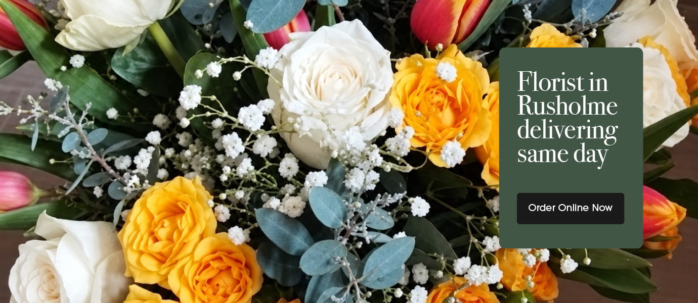 Seasonal bouquets from Petals & More in Rusholme offering same-day delivery